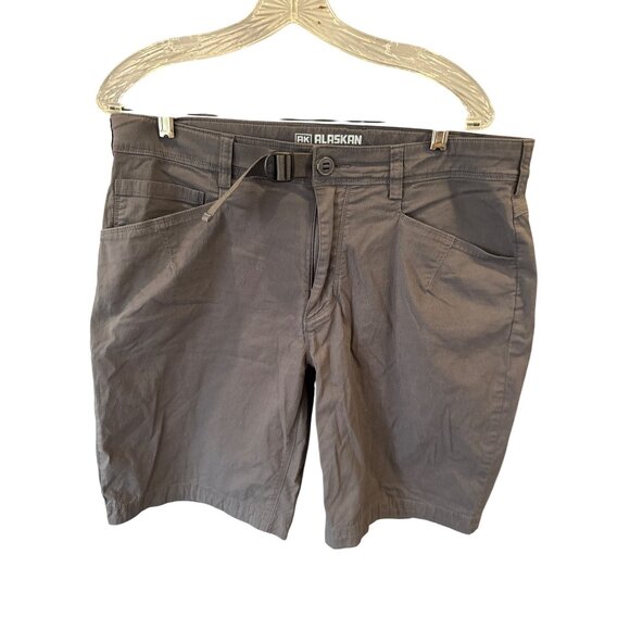 Alaskan Hardgear Utility Shorts Gray Cotton Blend Size 38 Adjustable Belt Pocket - Picture 1 of 5